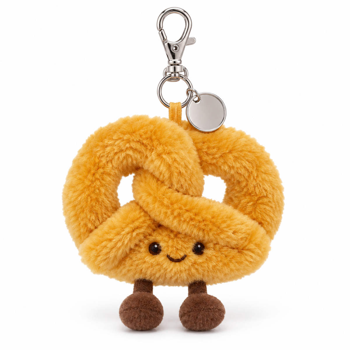 Happy Pretzel Plush Keychain