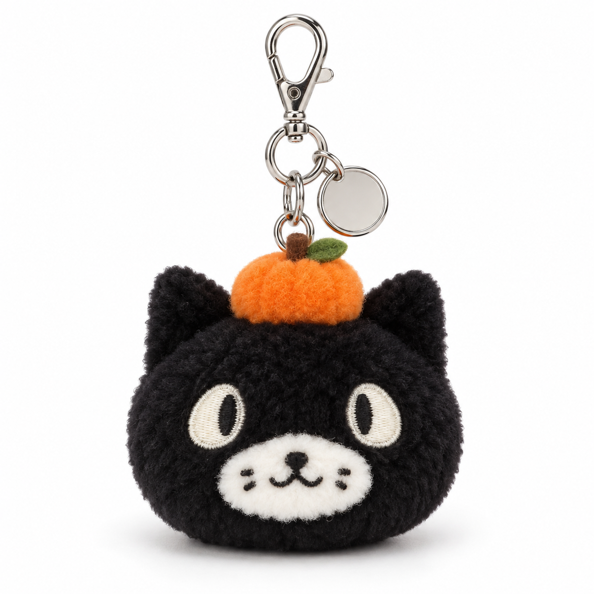 Pumpkin Cat Plush Keychain