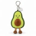 Happy Avocado Plush Keychain