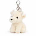 Ivory Cow Plush Keychain