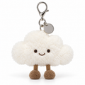 Happy Cloud Plush Keychain